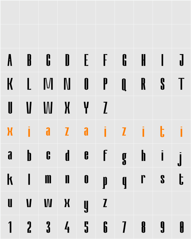 Nevary DEMO ExtBlk 字符映射表