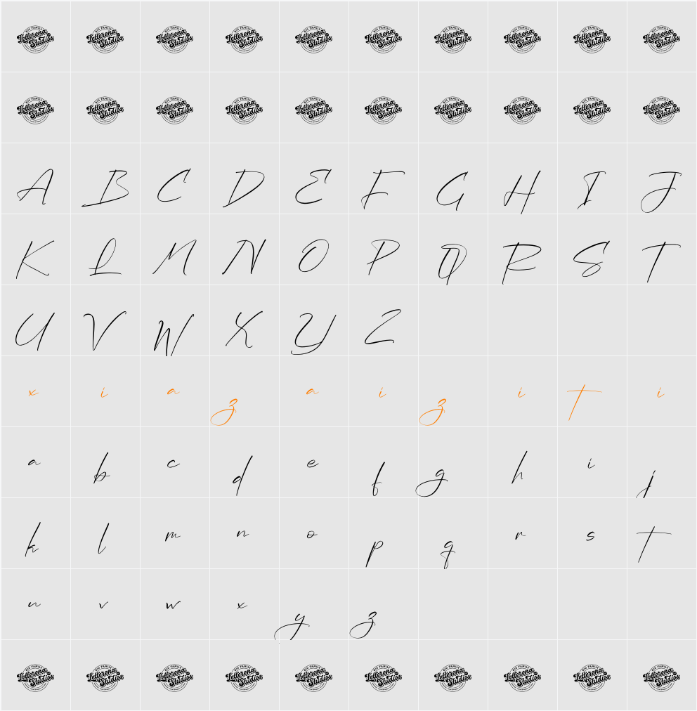 Mounttain Hillstoras DEMO VERSI 字符映射表