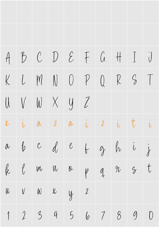 Original Custard 字符映射表