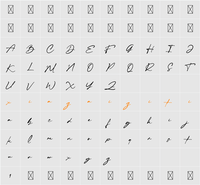 Nort Milk 字符映射表