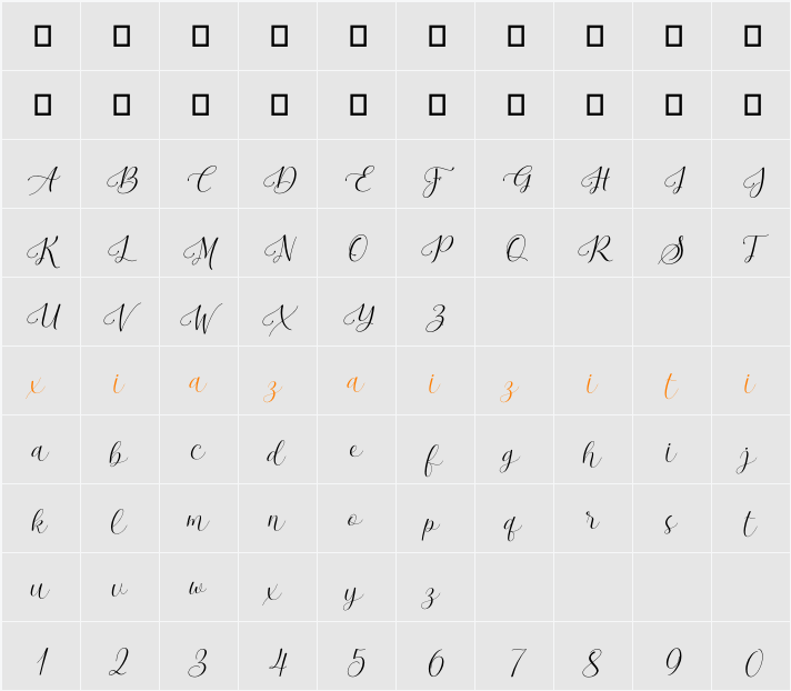 Morneta 字符映射表