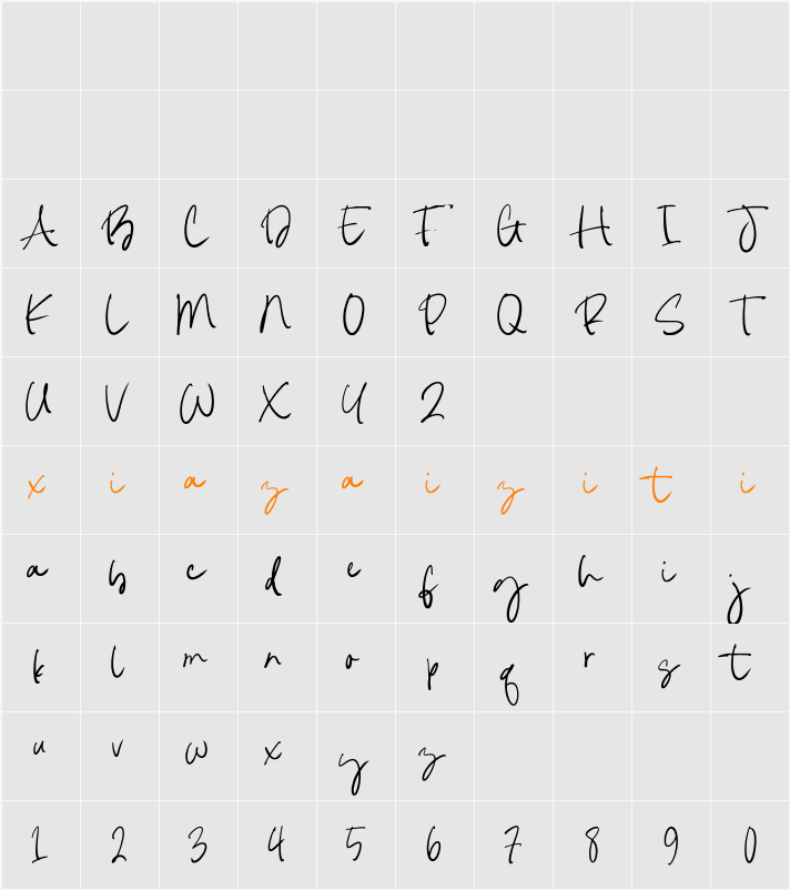 Palmeras Resort 字符映射表