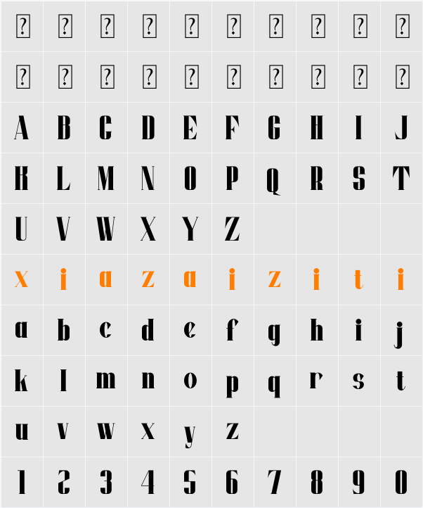 Moonlight PERSONAL USE ONLY! 字符映射表