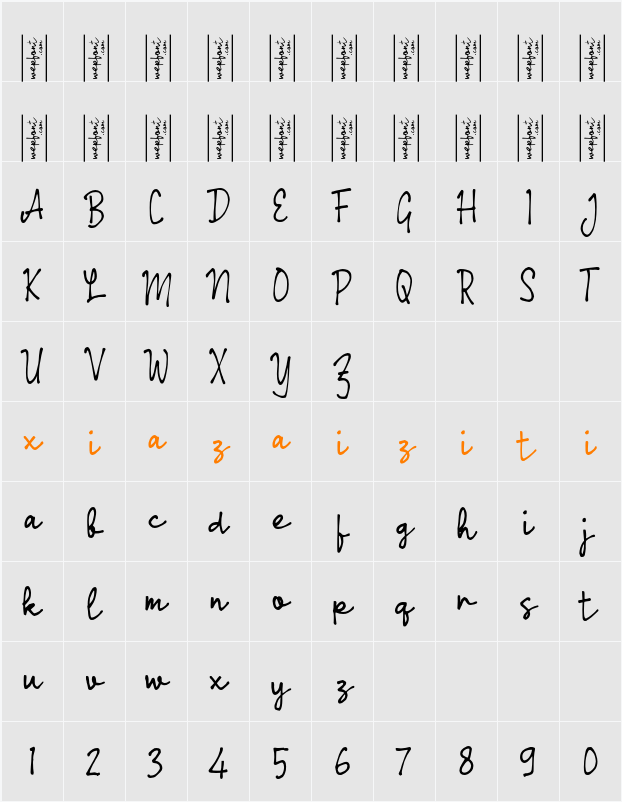 Odary Script 字符映射表