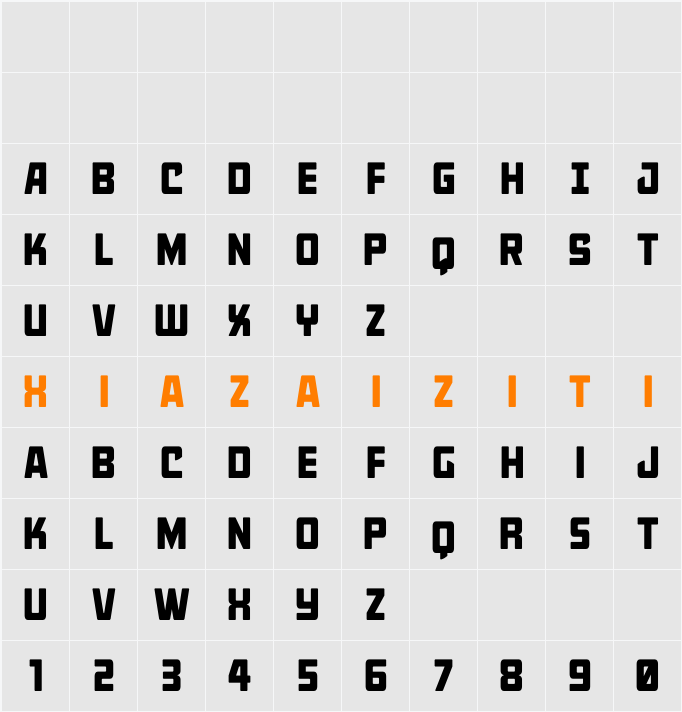 Quicky Nick Straight 字符映射表