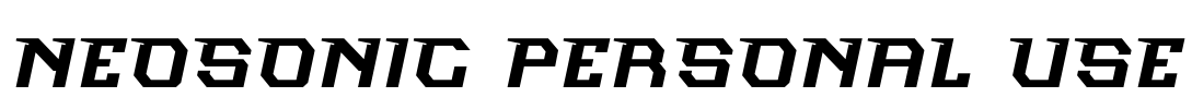 Neosonic Personal Use