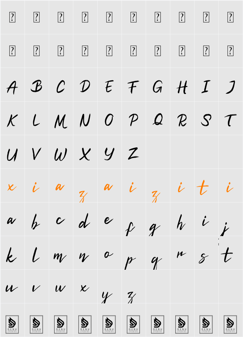 Palmia Startos 字符映射表