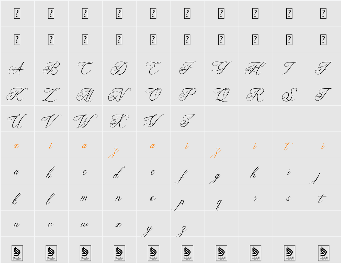 Moetyina 字符映射表