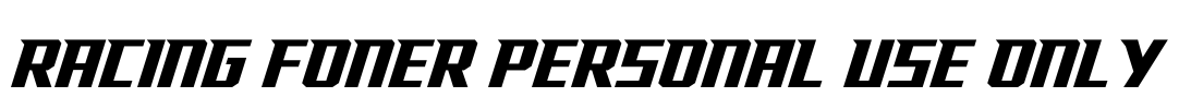 Racing Foner Personal Use Only