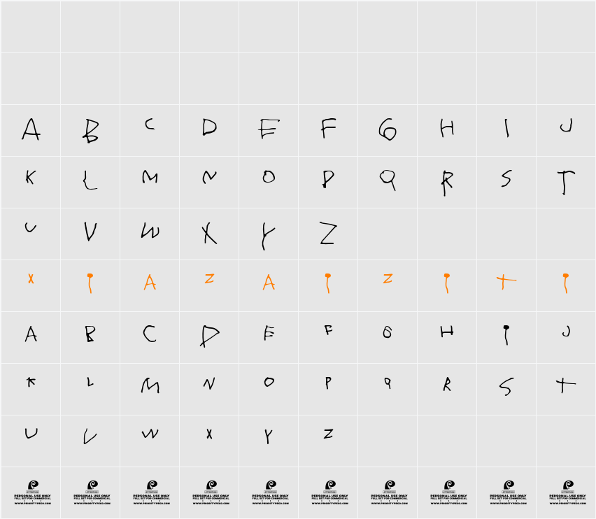 Mellow Punk DEMO 字符映射表