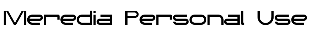 Meredia Personal Use