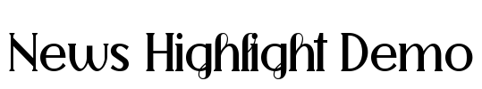 News Highlight Demo