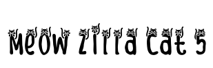 Meow Zilla Cat 5