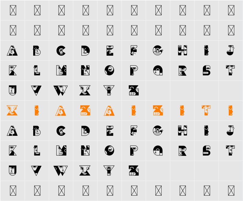 PARADOXS Fill 字符映射表