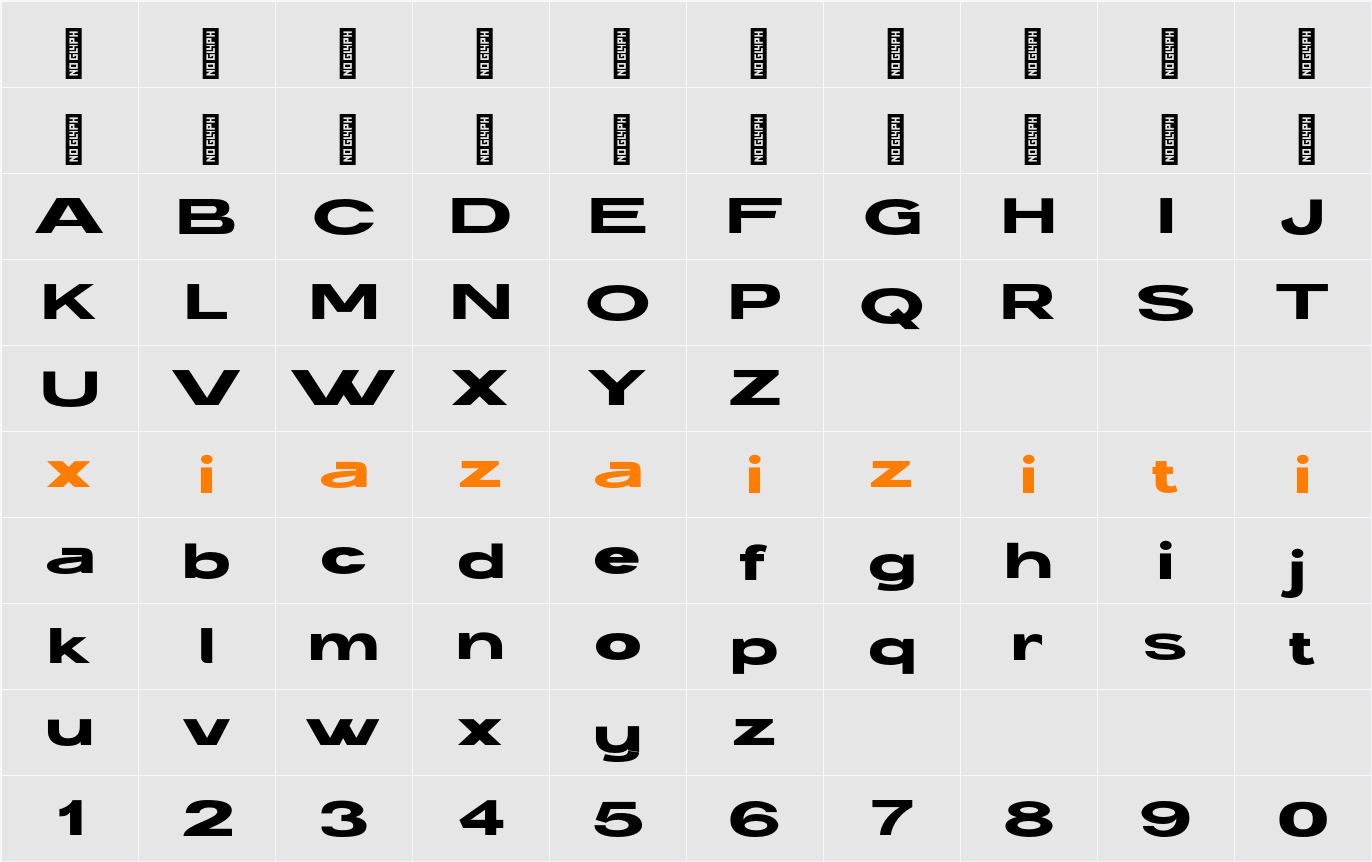 Obiscent Personal Use 字符映射表