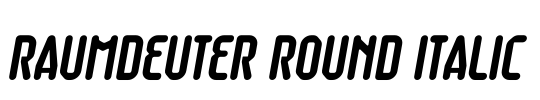 Raumdeuter Round Italic