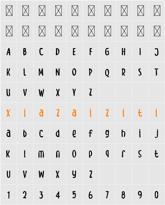 Meow Zilla 字符映射表