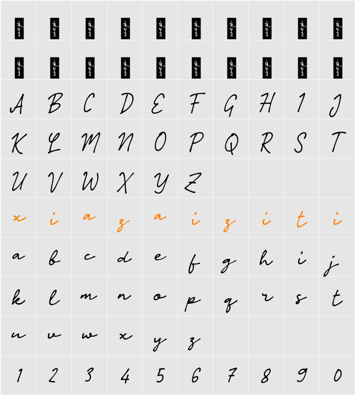 n Nerusake 字符映射表