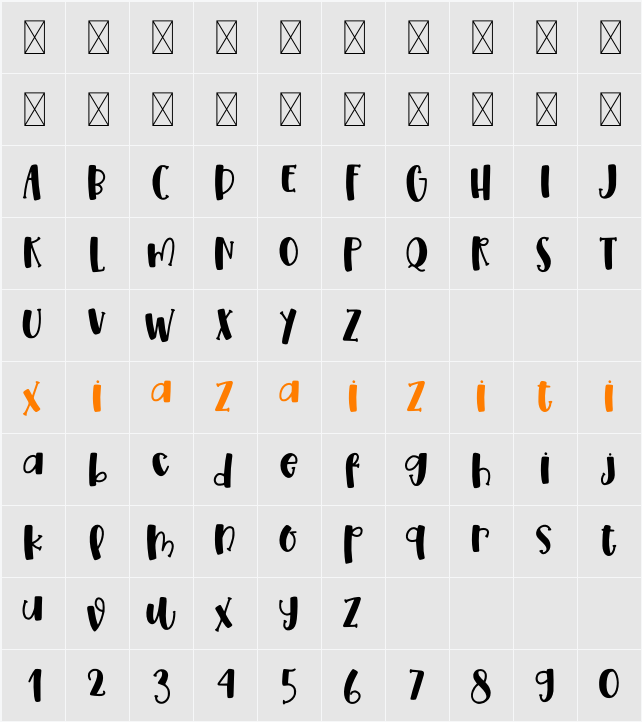 Pumpkin Syrup Solid 字符映射表