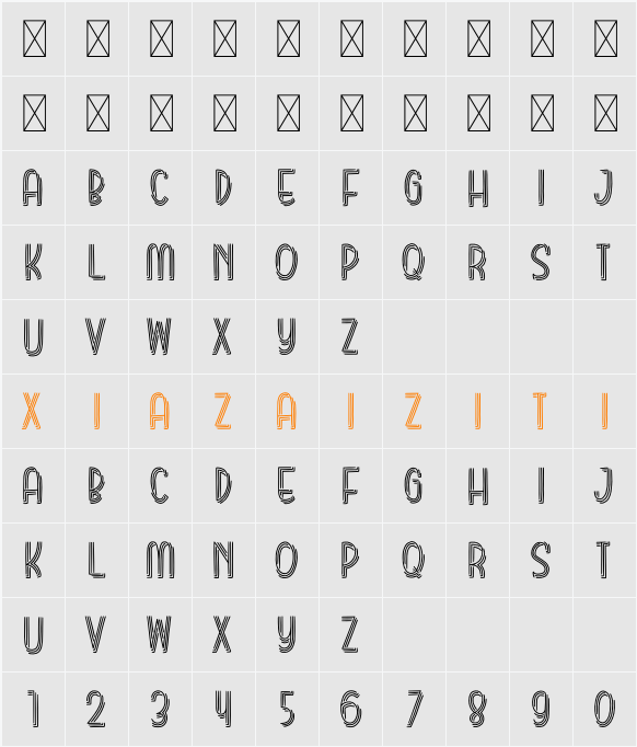 Rainbow Layer 字符映射表