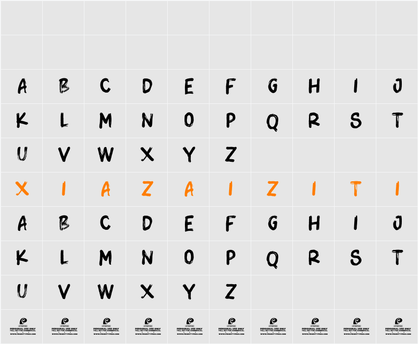 Orange Fogue DEMO 字符映射表