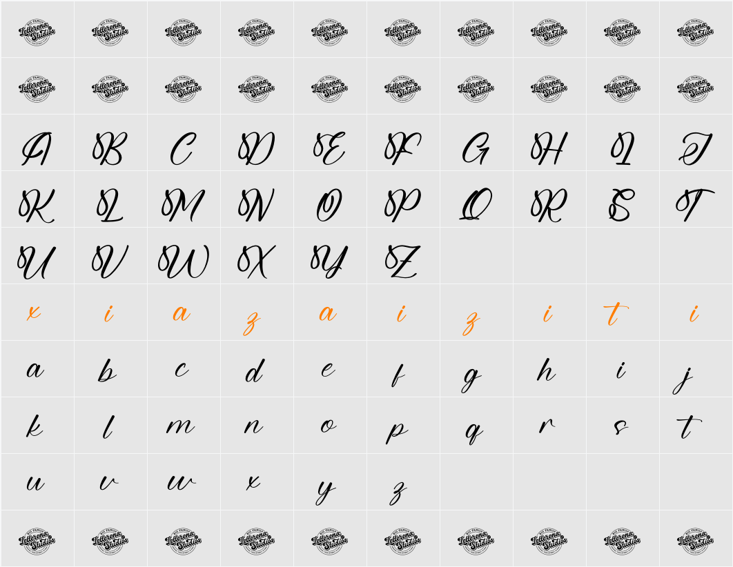 Michael Violena DEMO VERSION 字符映射表