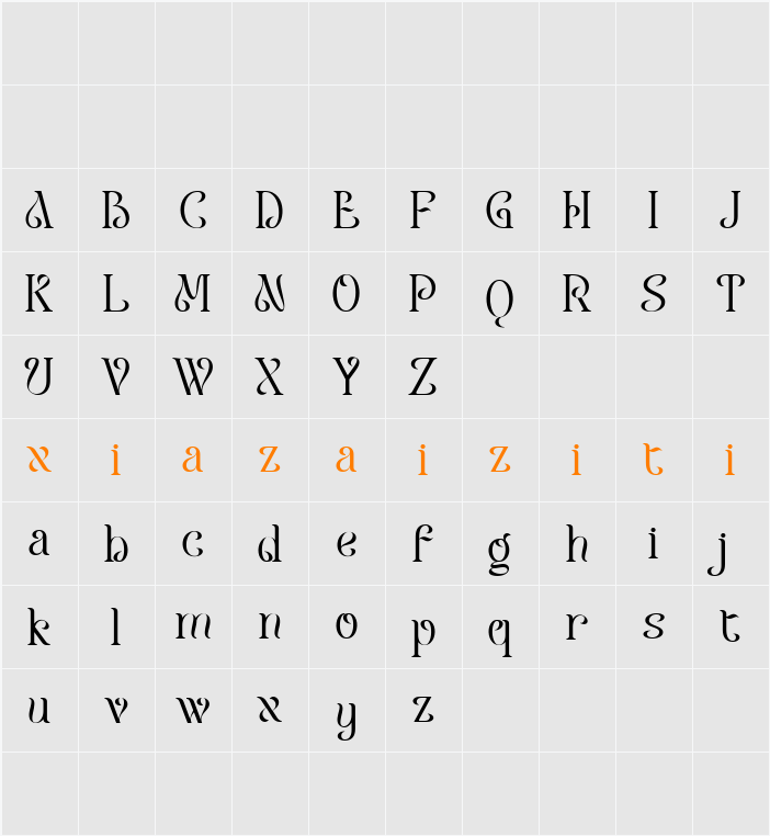 Maure 字符映射表