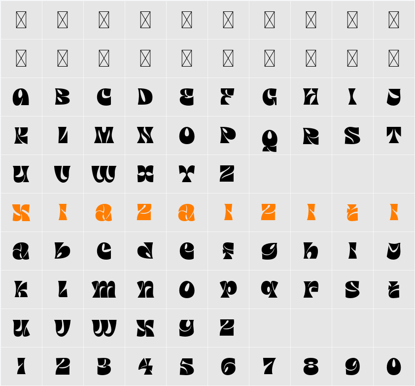 Pork Belly 字符映射表