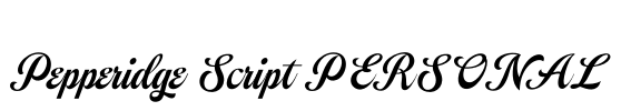 Pepperidge Script PERSONAL
