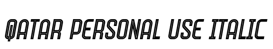 Qatar Personal Use Italic