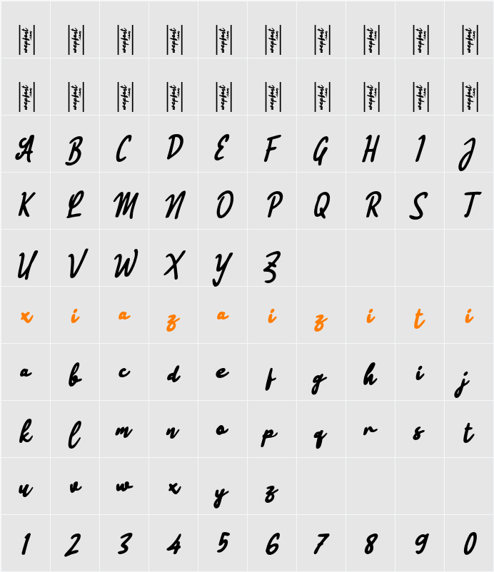 Oblur Signature 字符映射表