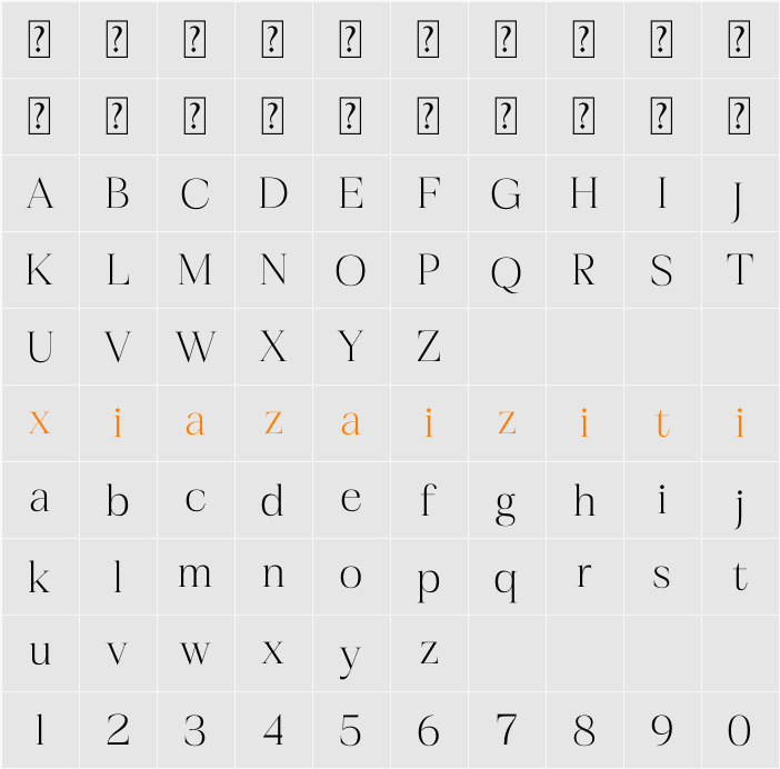 Realife Moment 字符映射表