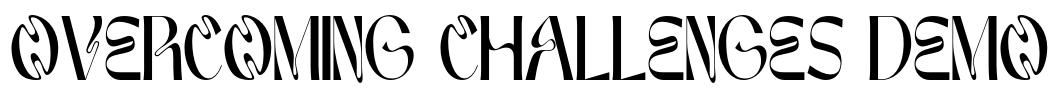 OVERCOMING CHALLENGES DEMO 字体预览图