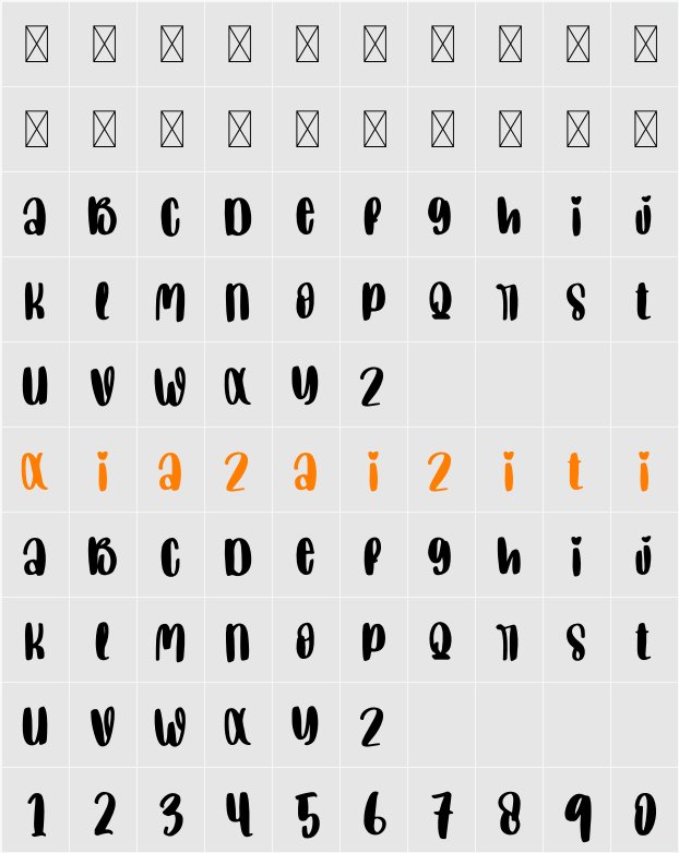 Movie 字符映射表