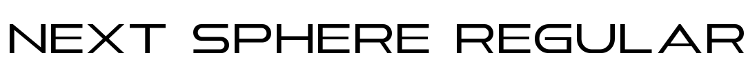 Next Sphere Regular 字体预览图