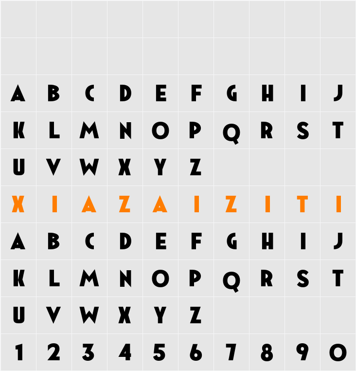 Minzeeca FREE Black 字符映射表