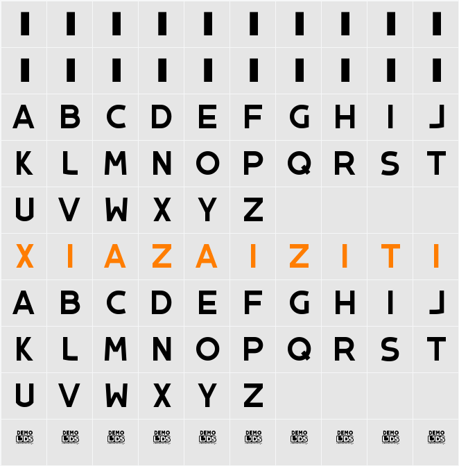 Point LJ DEMO 字符映射表