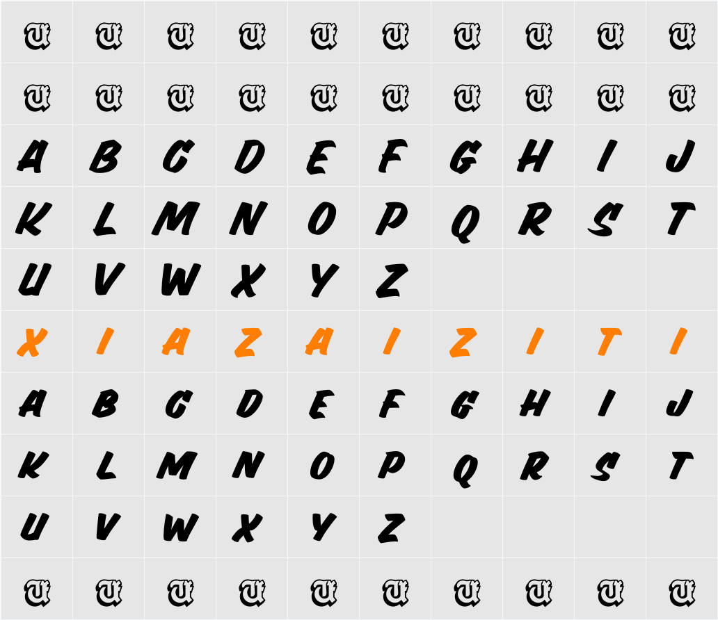 Price Mart Sign Demo 字符映射表