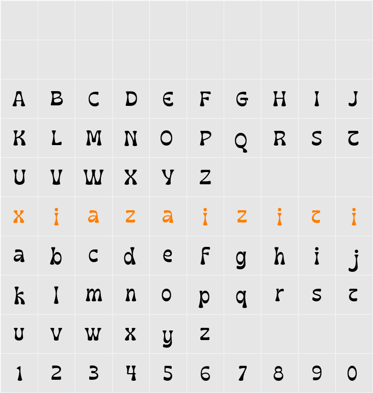 Mongky Waving 字符映射表