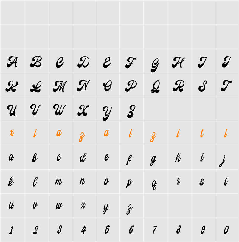 Moswald 字符映射表