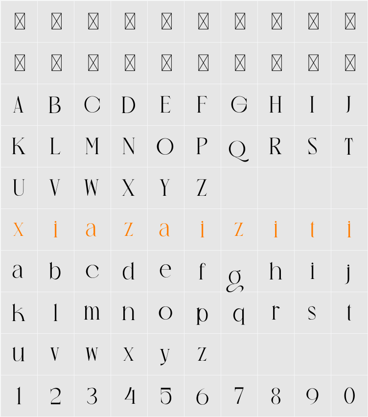 Raffa Alverado - Free Trial 字符映射表