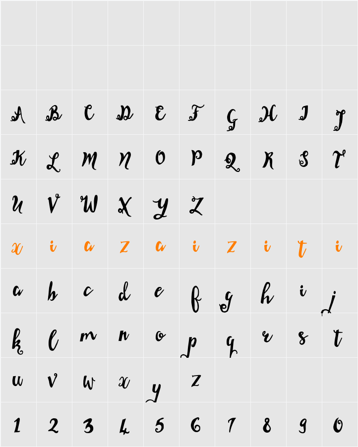 Quintessa 字符映射表