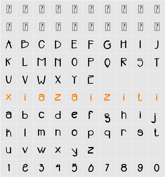 Phobby 字符映射表