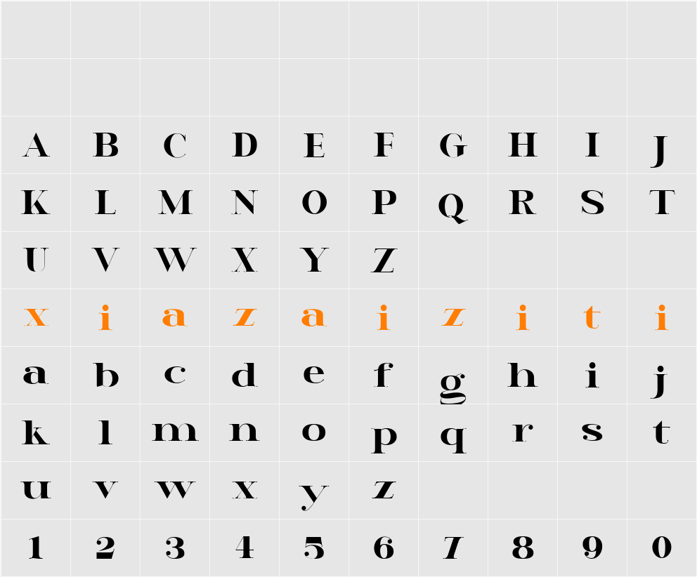 Mongka Demo 字符映射表