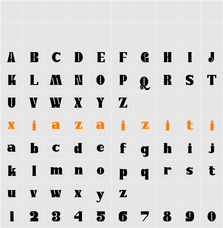 Quaint 235 字符映射表