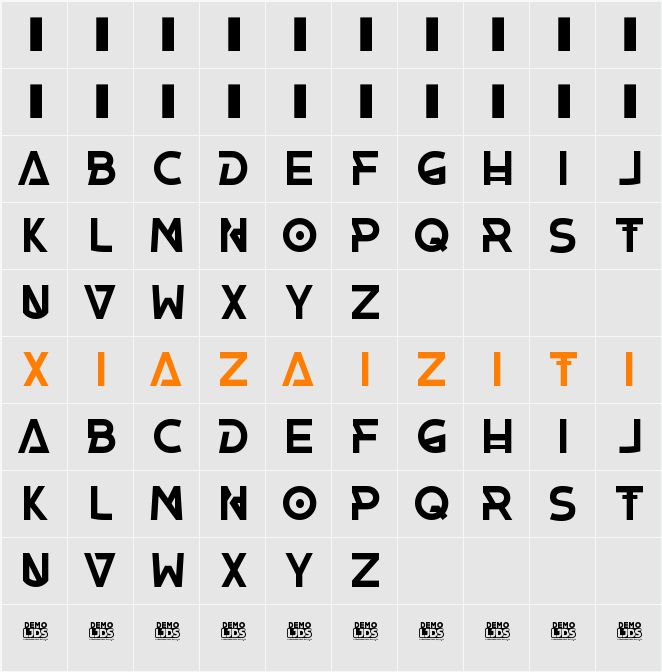 Point LJ Special DEMO 字符映射表