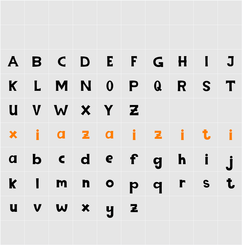 Namile Demo 字符映射表