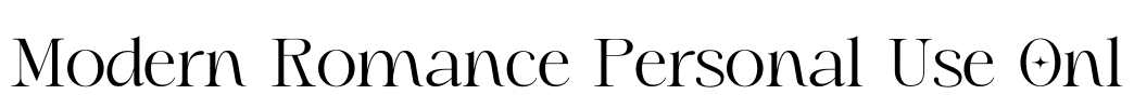 Modern Romance Personal Use Onl