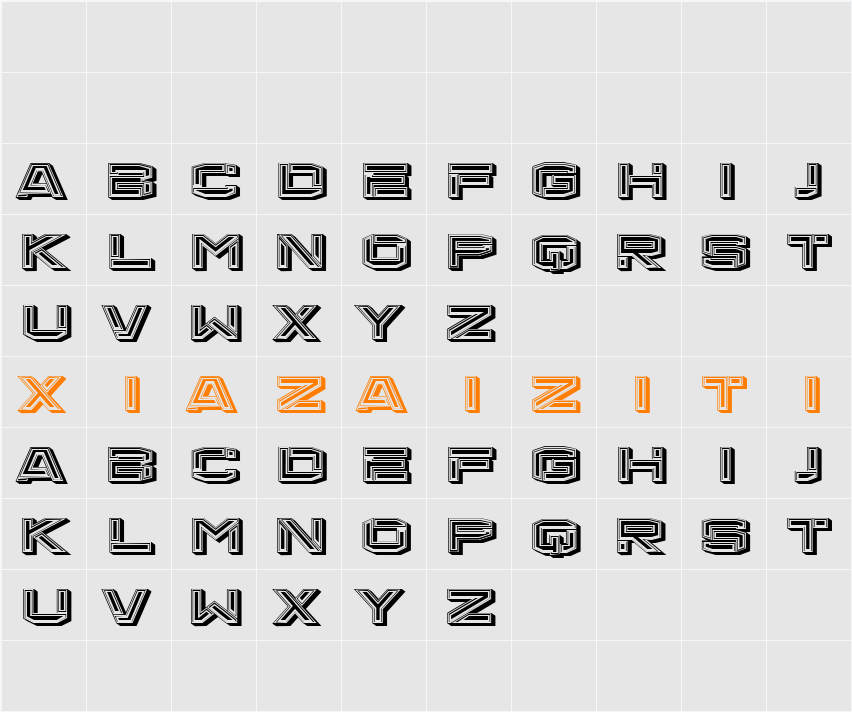 Perdite 字符映射表