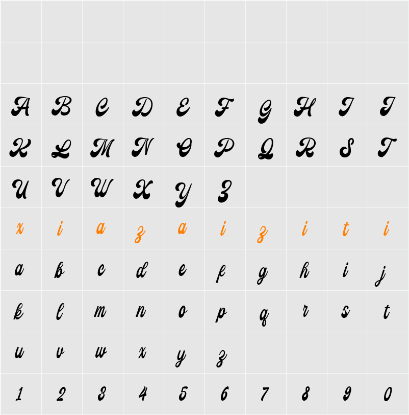 Moswald 字符映射表